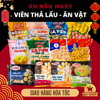  Viên thả lẩu VN cá viên chiên các vị ăn vặt viên xiên mix vị 200g 500g 