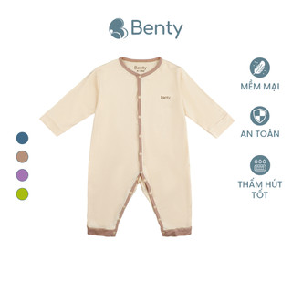  Bộ body dài tay phối viền BENTY chất liệu mát mềm mịn body dễ thương an toàn cho làn da của bé 