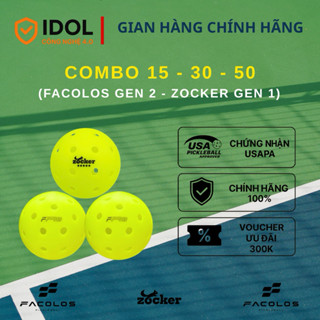 Combo Bóng Pickleball – Chính hãng [Facolos/Zocker] – Chuẩn thi đấu, độ bền cao