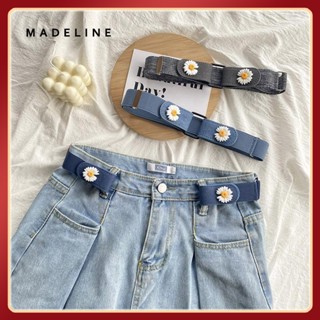 Thắt lưng thun nam nữ Seisen co giãn DN31 dây nịt bằng vải chun có nút bấm tiện lợi hoa cúc tuyệt đẹp