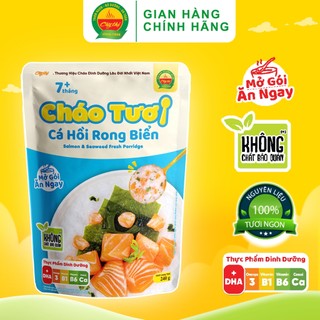  Cháo Tươi Cá Hồi Rong Biển Cây Thị 240g 