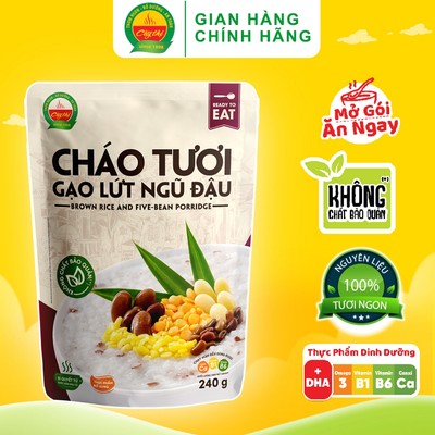 Cháo Tươi Gạo Lứt Ngũ Đậu Cây Thị 240G - Mở Gói Ăn Ngay