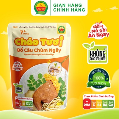 Cháo Tươi Bồ Câu Chùm Ngây Cây Thị 240G - Mở Gói Ăn Ngay