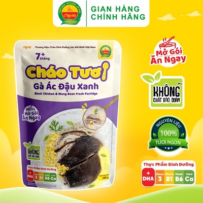 Cháo Tươi Cây Thị Gà Ác Đậu Xanh - Mở gói ăn ngay 240g