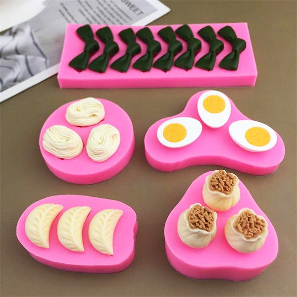 Khuôn silicon sủi cảo, mì sợi trứng gà rau hành khuôn silicon làm món ăn