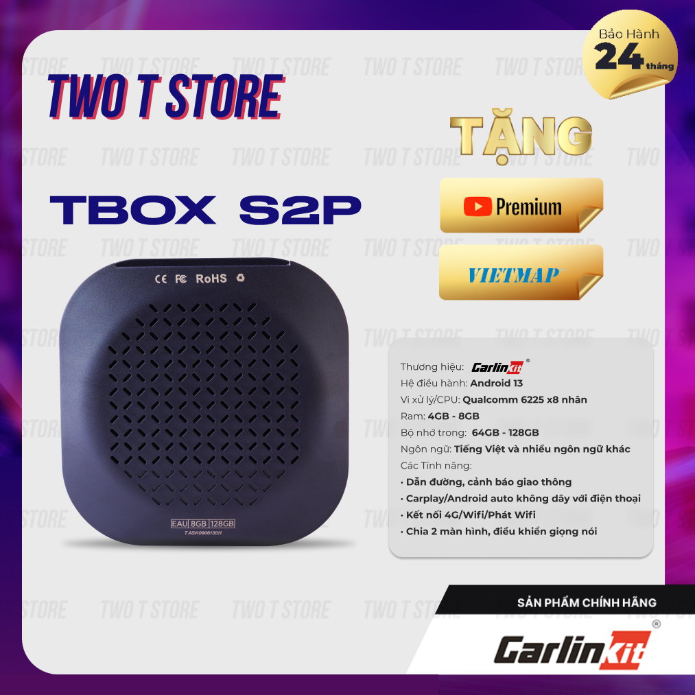 Android Box Chính Hãng Carlinkit Tbox Ambient 2026 Qualcomm 6225, Tbox Plus 2026 Qualcomm 6125, Android 13, ô tô,Carplay | BigBuy360 - bigbuy360.vn