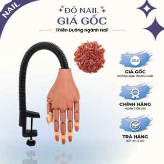 Bàn tay giả học làm nail chuyên dụng, có khớp ngón tay cử động linh hoạt  (tặng kèm 100 móng giả)