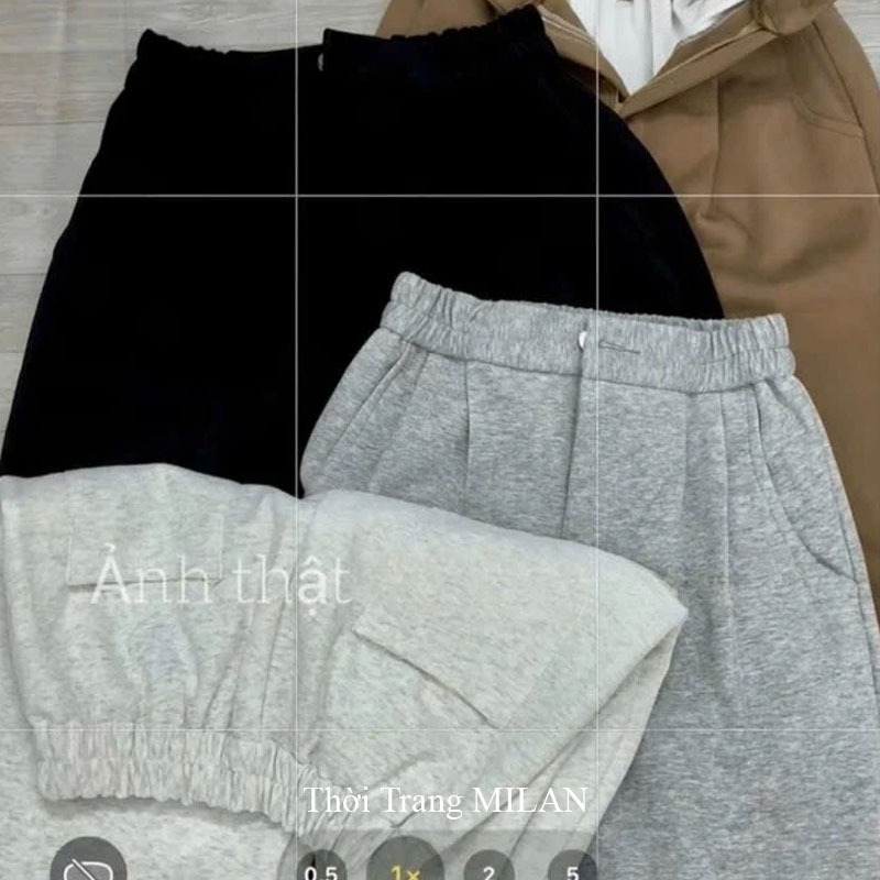 Quần ống rộng nỉ 2 da cao cấp cúc cài co giãn nữ m50 m55 m60 - Quần thể thao ống suông dài cạp chun đi học thể dục nhà | BigBuy360 - bigbuy360.vn