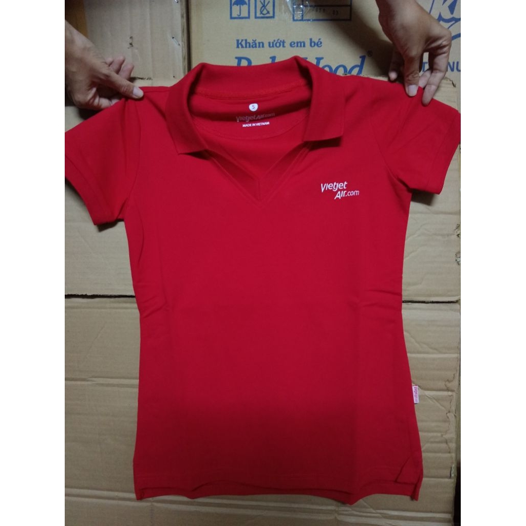 (Thanh lý cuối năm)Áo thun Vietjet cho nam/nữ size S,M