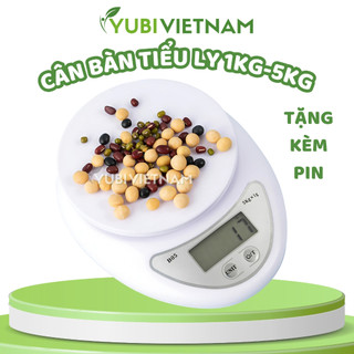  Cân Tiểu Ly Điện Tử Nhà Bếp B05 5kg Tặng Kèm Pin YUBIVIETNAM 