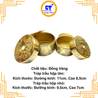 Bộ Tráp trầu Long Phụng bằng đồng