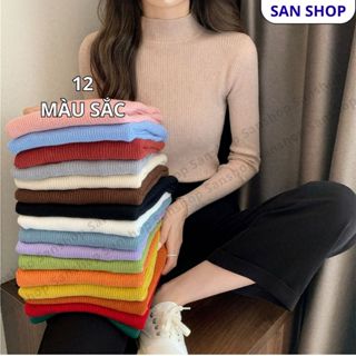  Áo Len Nữ Body Cổ 3 Phân Giữ Nhiệt Ôm Dáng Chất Len Co Giãn Mềm Mịn Nhiều Màu - San Shop 