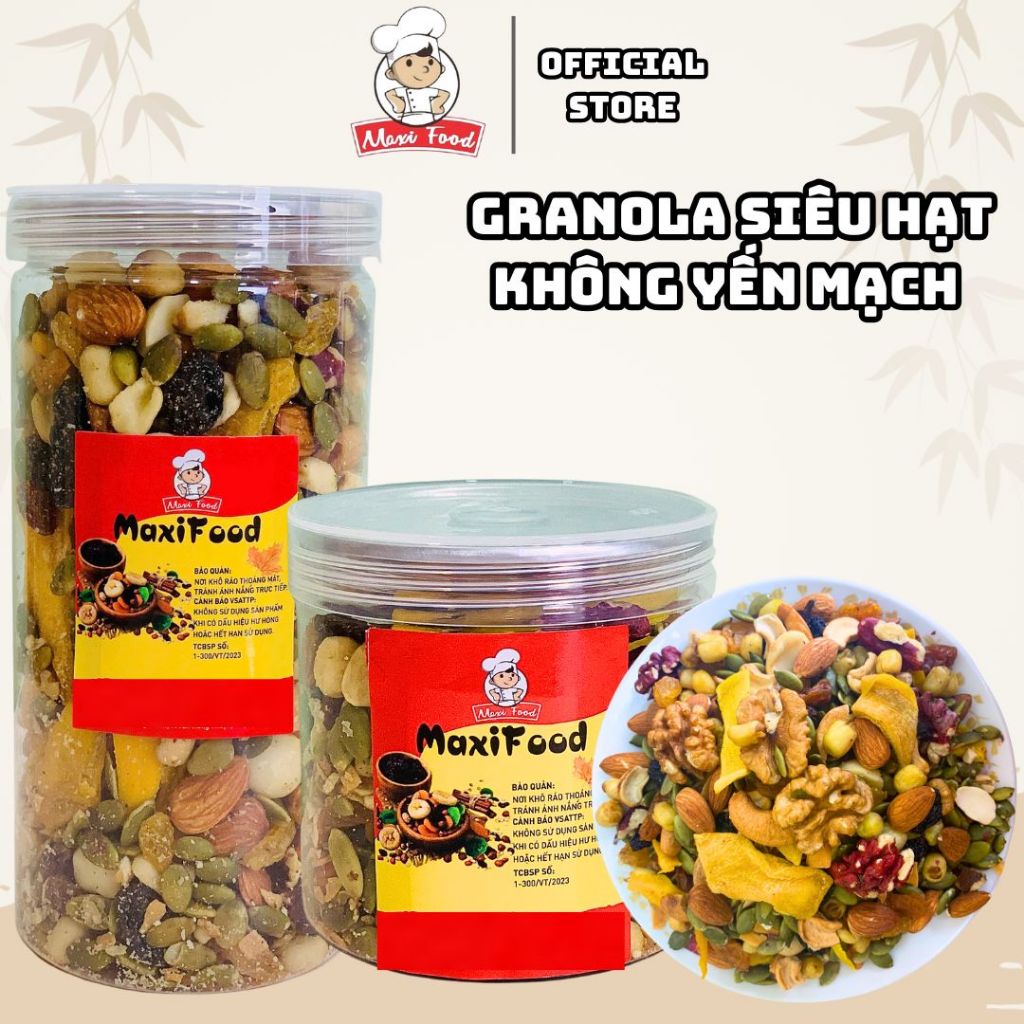 Granola Siêu Hạt Không Yến Mạch MAXIFOOD