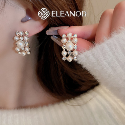 Bông tai nữ chuôi bạc 925 Eleanor Accessories ngọc trai nhân tạo phụ kiện trang sức khuyên tai 10775