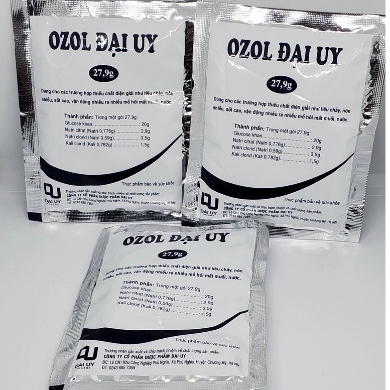 Lẻ 2 gói Oresol Bù nước và điện giải OZOL Trắng oresol không mùi - Bổ sung năng lượng, phục hồi sức 