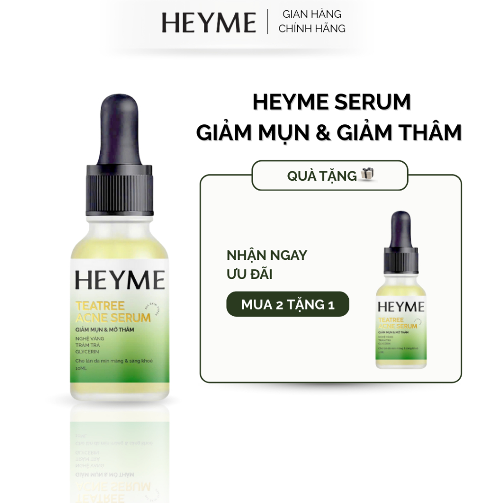 Serum hỗ trợ ngừa mụn giảm thâm HEYME – hỗ trợ  cho làn da trắng sáng, mịn màng dung tích 10ML