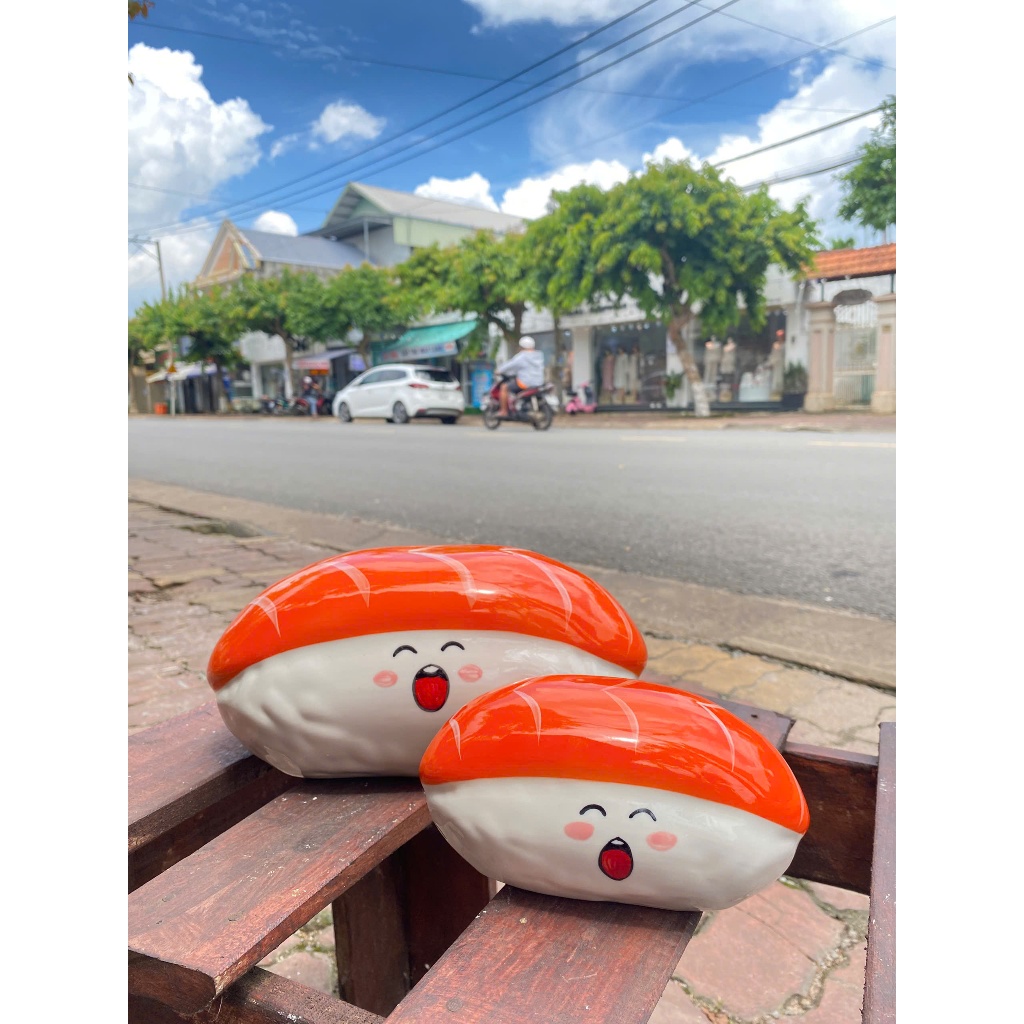 Heo đất - Sashimi Cá Hồi, cá Ngừ [ Lỗ tròn ]