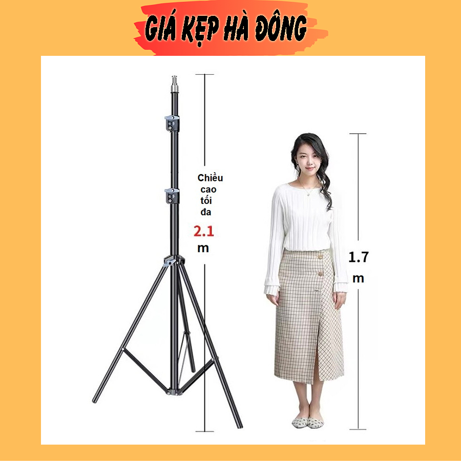 Chân Fusender 8809 cao cấp, chân đèn chắc chắn  giá đỡ điện thoại, chân máy tripod cây livestream qu