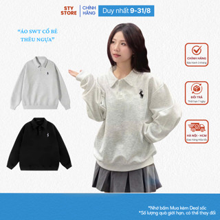 Áo Sweater PoLo Nam Nữ Form Suông Vải Nỉ Cotton 2 Da, Áo Thun PoLo Dài Tay Cổ Bẻ 3 Màu STY APS Menswear Shirt