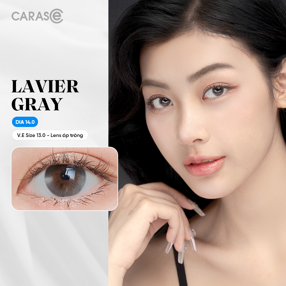 [1 chiếc] Kính Áp Tròng Cận - Loạn CARASE 10H 3 Tháng Màu Lavier Gray (Lens Cận Outlet) -