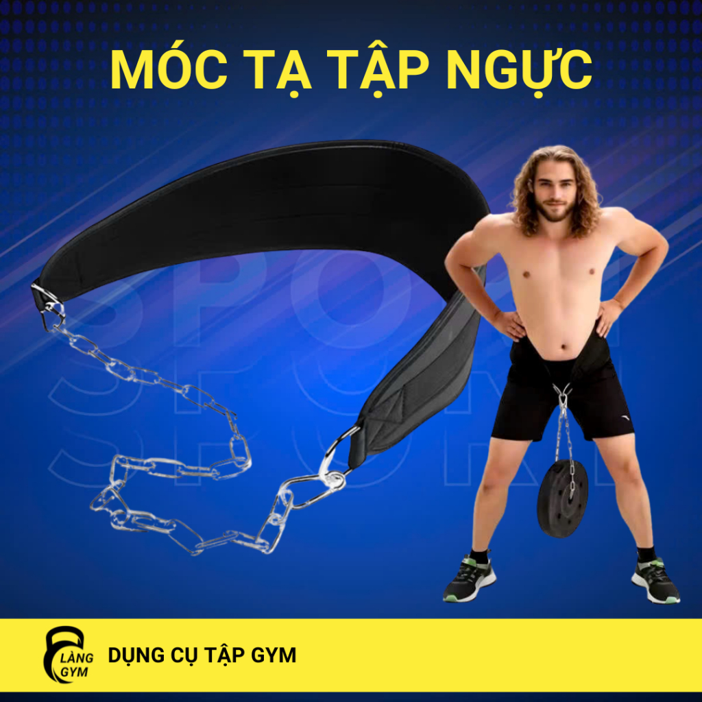 Đai Lưng Xích Móc Tạ Dip Belt _ Đai Đeo Tạ Tập Gym; Hỗ Trợ Dips; Kéo Xà; Squat