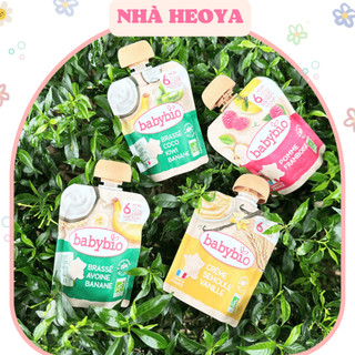  TỔNG HỢP SỮA CHUA - VÁNG SỮA - TRÁI CÂY NGHIỀN HỮU CƠ BABYBIO CHO BÉ ĂN DẶM TỪ 6M+ PHÁP 