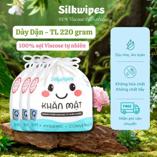   Vải dày LOẠI 1  03 Khăn mặt khô Silkwipes dùng một lần sợi Viscose dùng khô dùng ướt - Mã C3 