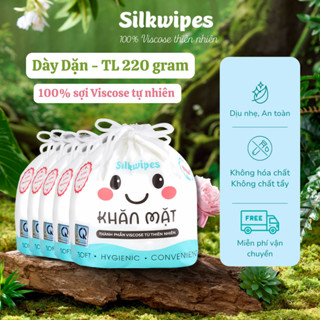   Vải dày LOẠI 1  05 Khăn mặt khô Silkwipes dùng một lần sợi Viscose dùng khô dùng ướt - Mã C5 