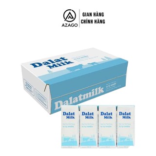  Thùng 48 hộp Sữa tươi tiệt trùng Dalat Milk 180ml – Ít đường   Không đường   Có đường  từ 1 tuổi  - AZAGO 