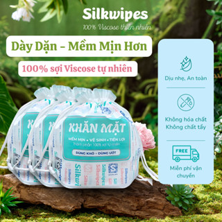   Vải dày LOẠI 1  3 khăn mặt khô cao cấp Silkwipes dùng 1 lần dày dặn mềm mịn hơn - Khăn dùng một lần - CM3 