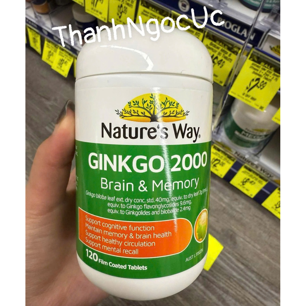 Nature's Way Ginkgo 2000 Brain & Memory 120 Tablets