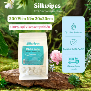  Túi 200 viên khăn nén kích thước 20x22cm  +-10%  khăn nén du lịch khăn nén nhà hàng khách sạn -V1 