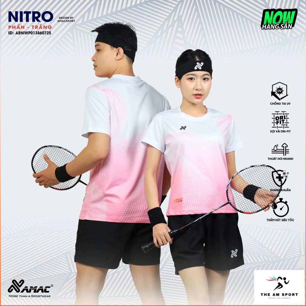 [In Tên & Số] Bộ Quần Áo Cầu Lông AMAC Nitro - Thoáng Mát, Thấm Hút Tốt | The AM Sport