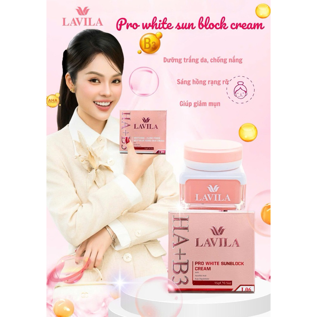 Kem Lavila Dưỡng Trắng Da Chống Nắng L06 15g