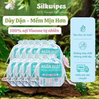   Vải dày LOẠI 1  10 Khăn mặt khô cao cấp Silkwipes mới khăn mặt dùng một lần sợi Viscose - CM10 