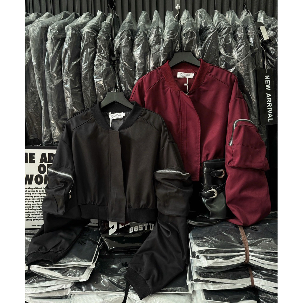 Chiếc bomber jacket này đúng kiểu must - have item cho mùa này luôn, dễ phối , cực cá tính(TS026)
