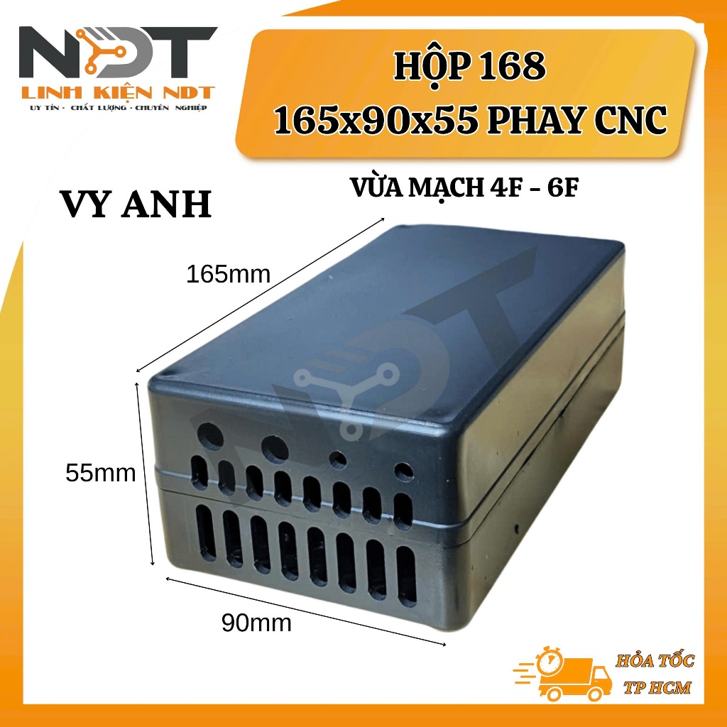 Combo 10 Hộp Nhựa 168x92x56 Vừa Mạch 4Fet - 6Fet CNC 2 Đầu - Linh Kiện NDT