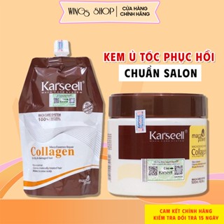  Kem Hấp Tóc Ủ Tóc Collagen Karseell Phục Hồi Chuyên Sâu Chuẩn Salon Giúp Tóc Siêu Mềm Mượt 500ml 