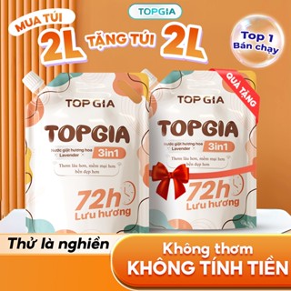Nước Giặt TopGia 3in1 Hương Lavender Dịu Nhẹ, Làm Sạch Vết Bẩn, Lưu Hương 72h