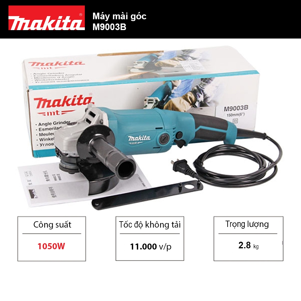 Máy Mài Góc Công Nghiệp 1050W Makita M9002B (125mm) - M9003B (150mm) | Makita Việt Nam