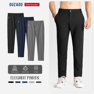  Quần Tây Nam Hàn Quốc GUZADO Cạp Cao Vải Gió Dày Dặn Đứng Form Không Nhăn GDC03 