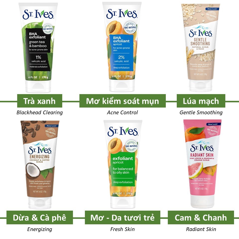 Sửa rữa mặt tẩy da chết St.Ives