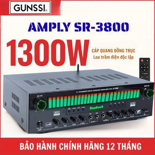  Amply Bluetooth Gunssi SUNBUCK SR- 3800 có kết nối cổng quang và loa sub công suất 1300W bảo hành 12 tháng 