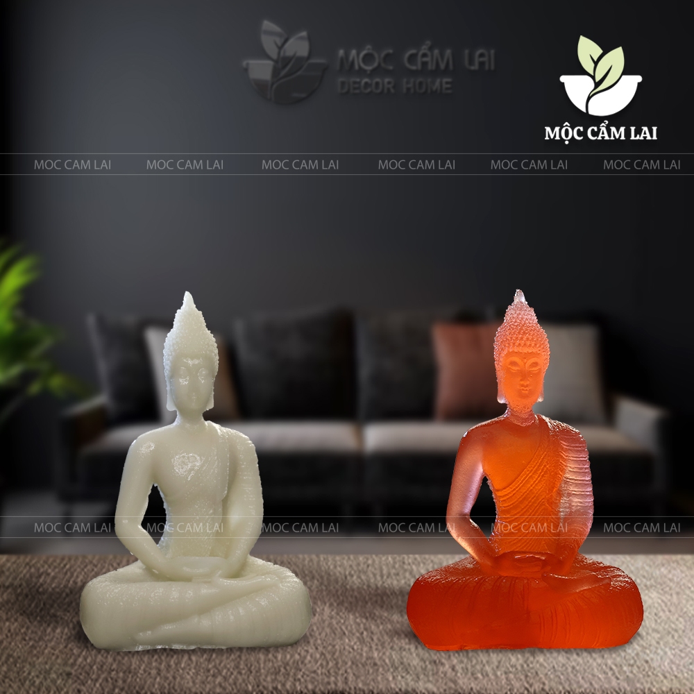 Tượng Phật Thích Ca Mâu Ni Lưu Ly 11,5cm Decor Trang Trí - Mộc Cẩm Lai Decor