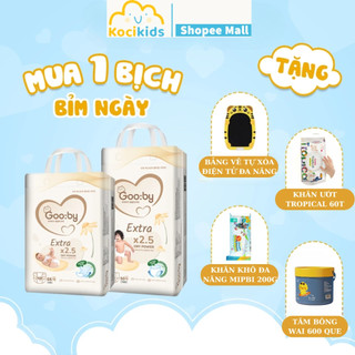   Combo quà 1 bịch  Tã bỉm Gooby Extra mềm mại chống tràn siêu thấm hút đủ size cho bé 4-30KG 