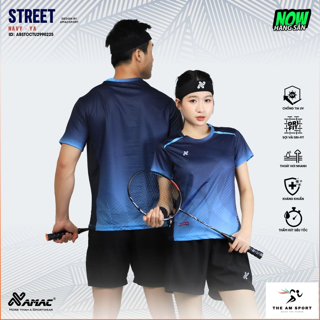 [In Tên & Số] Bộ Quần Áo Cầu Lông AMAC Street - Thoáng Mát, Thấm Hút Tốt | The AM Sport