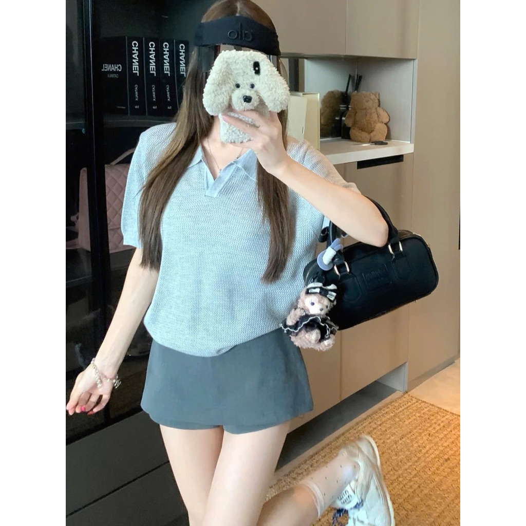 Áo Len Lỗ Có Cổ Tay Ngắn