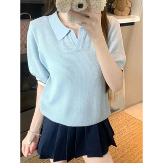 Áo Len Lỗ Có Cổ Tay Ngắn