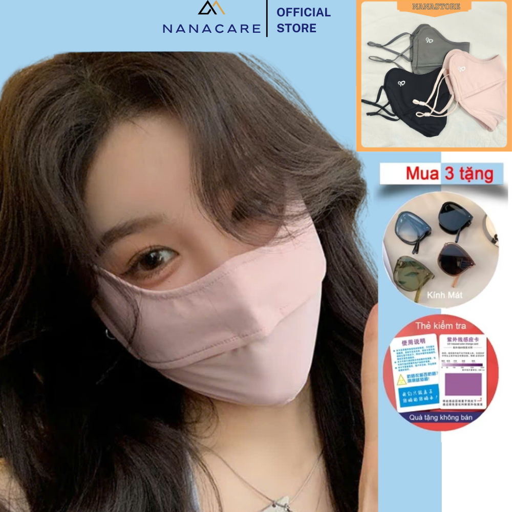 Khẩu Trang ENAIDE Chống Tia UV, Khẩu Trang Chống Nắng ENAIDE UPF50+ chính hãng ( 2 Lớp Trên, 1 Lớp Dưới)