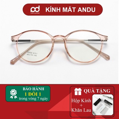 Gọng kính cận nam nữ AnDu gọng bền kiểu dáng mắt tròn kiểu dáng thời trang 8151